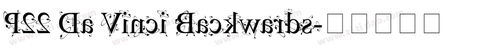 P22 Da Vinci Backwards字体转换